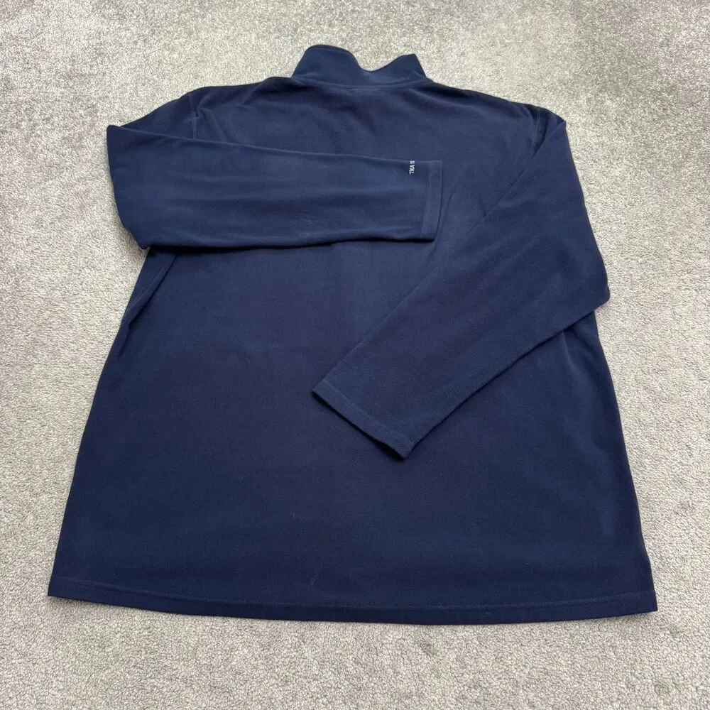 The North Face TKA 100 Full Zip Fleece Jacket Men XXL Navy Blue Warm Outdoor